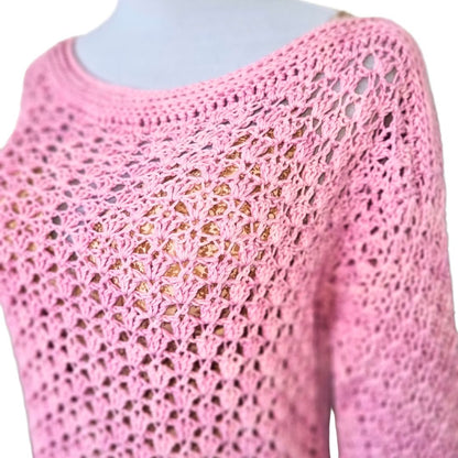 Chaleco Mujer Crochet Cuello Bote Tejido a Mano