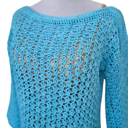 Chaleco Mujer Crochet Cuello Bote Tejido a Mano