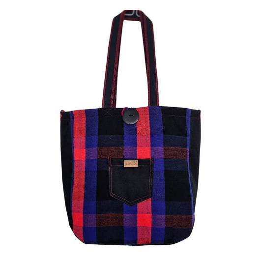 Bolso Morado Tejido a Telar