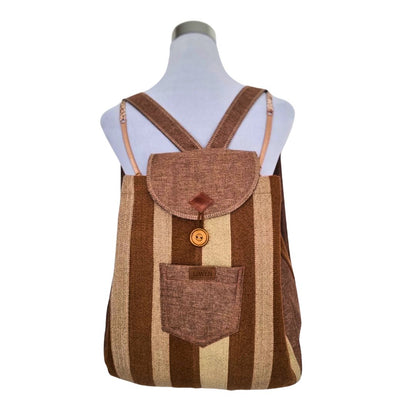 Mochila Beige/Café Tejida a Telar