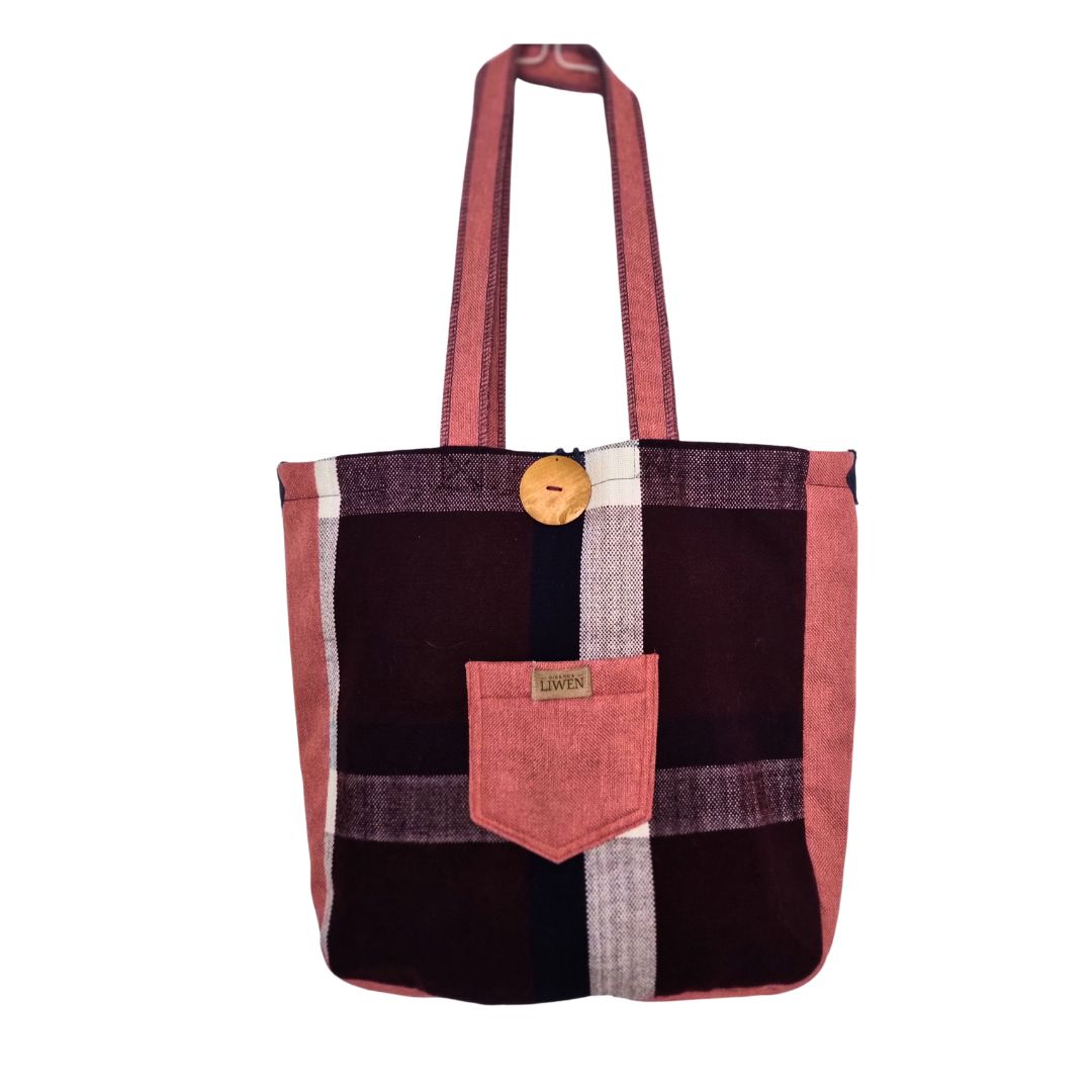 Bolso Rosado Tejido a Telar
