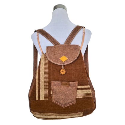 Mochila Café Tejida a Telar