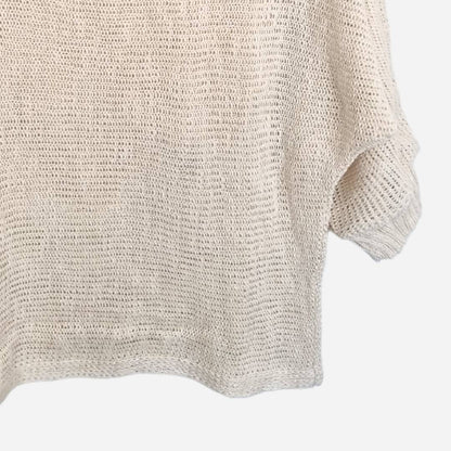 Sweater Mujer Flamé Crudo Cuello Bote Talla Única