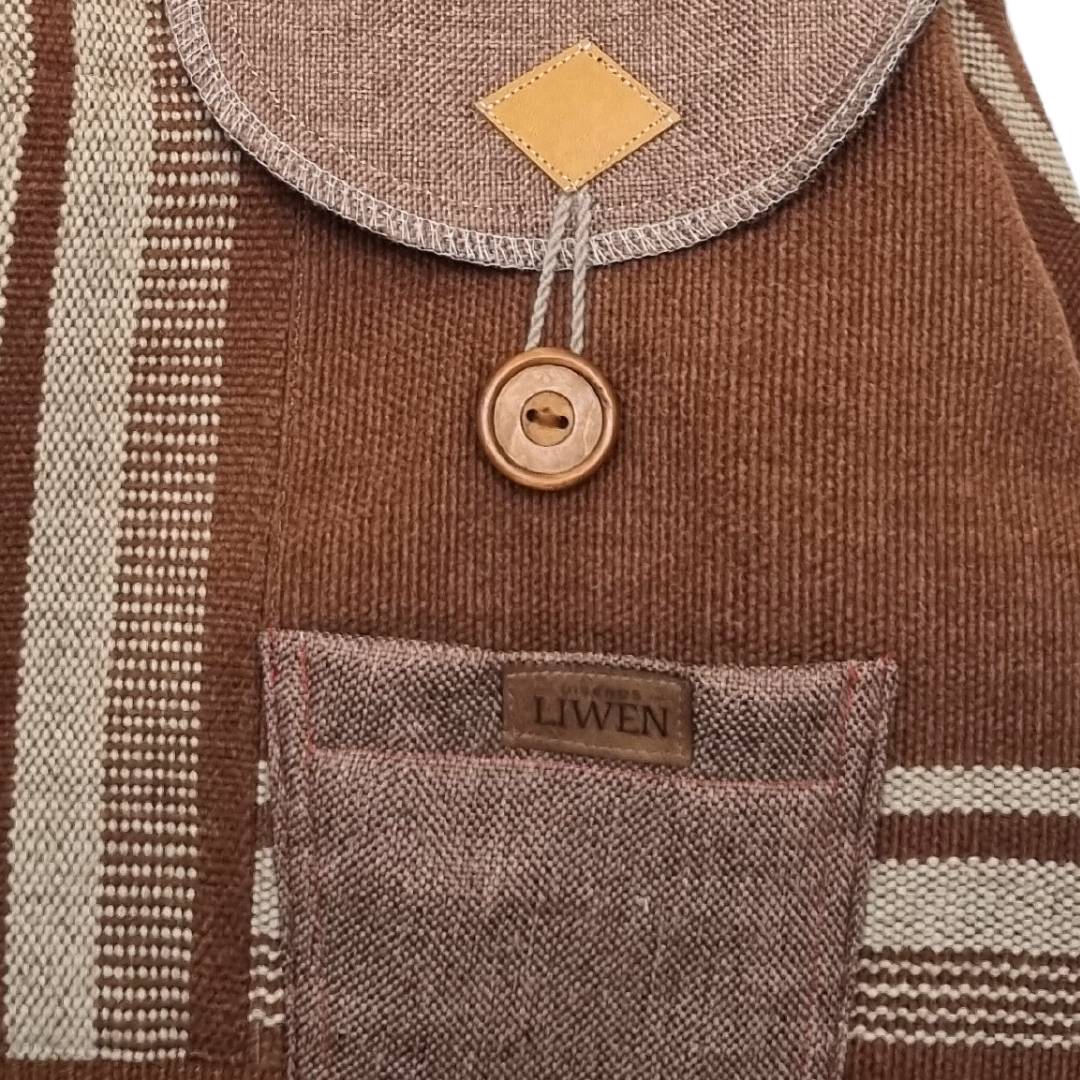 Mochila Café Tejida a Telar